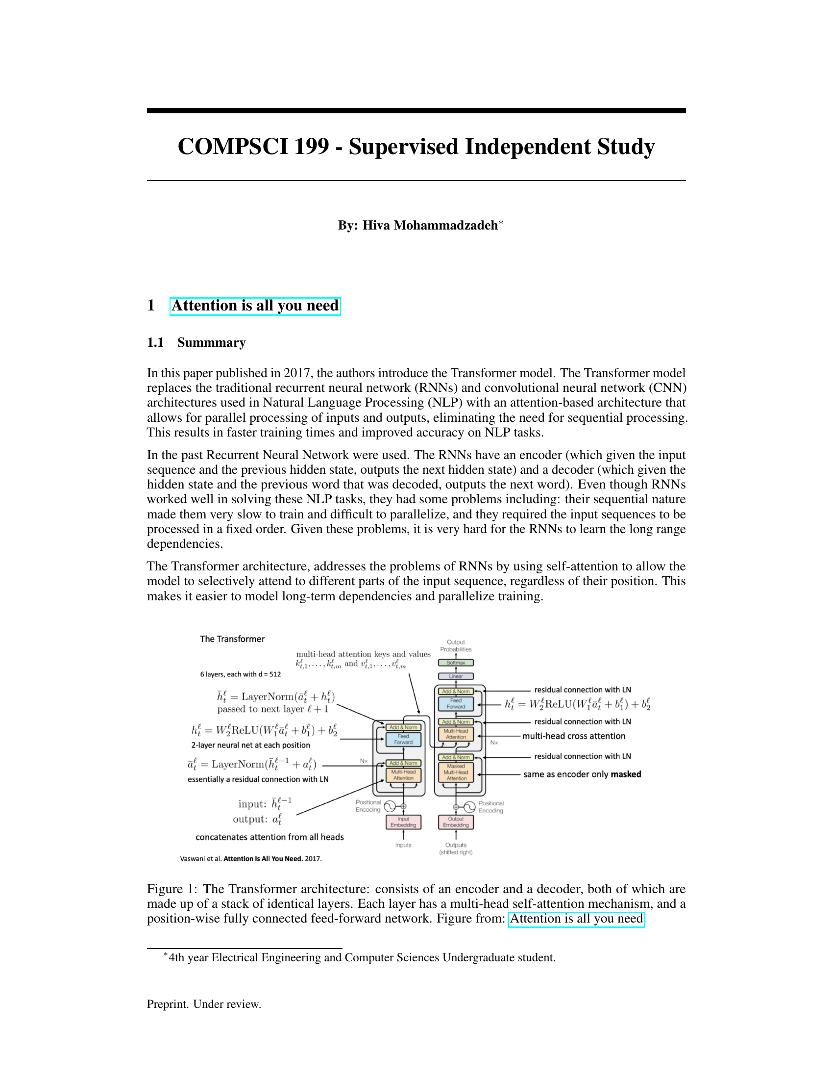 The original Transformer architecture from Attention is All You Need